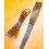 BRACELET MONTRES PLASTIQUE STYLE CUIR LEZARD MARRON 12MM AVEC BOUCLE PLAQUE OR