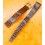 BRACELET MONTRES PLASTIQUE STYLE CUIR LEZARD MARRON 12MM AVEC BOUCLE PLAQUE OR