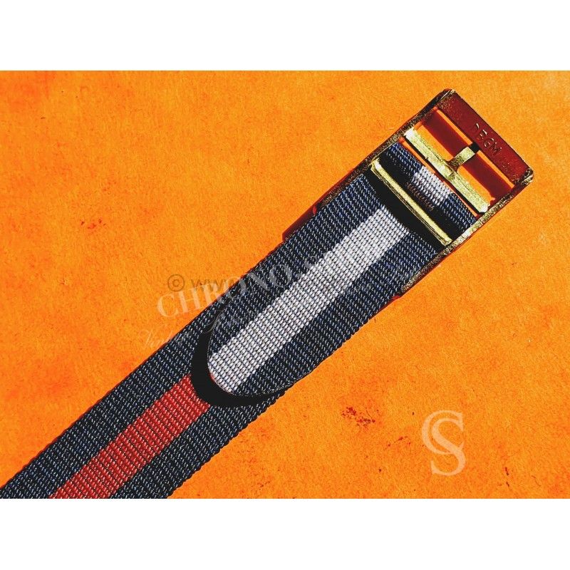 Collectable Vintage 13mm New Old Stock Ladies Nylon Nato Strap White & blue colors Watch strap Collectable Vintage 13mm New Old Stock Ladies Nylon Nato Strap White & blue colors Watch strap