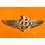 Breitling Logo écusson, symbole plastique doré Montres Breitling Ailé couleur dorée 6cm