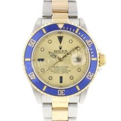Rolex Submariner Date 18k Gold 16613,16803,16808,16618 Watch Bezel Blue Insert Graduated Tritium pearl
