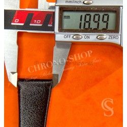 VINTAGE 70's LEATHER BLACK COLOR STYLE SIMILI WATCH STRAP UNION CORCELLES SWITZERLAND