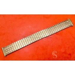 ZRC vintage Gold plated Old extendable,extensible Ssteel watch strap year 70's new stock 18mm