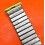 ZRC vintage Gold plated Old extendable,extensible Ssteel watch strap year 70's new stock 18mm