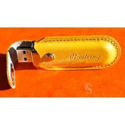 Breitling Goodie Accessorie Brand genuine Rare Yellow leather case 16GB USB key drive