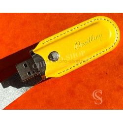 Breitling Goodie Accessorie Brand genuine Rare Yellow leather case 16GB USB key drive
