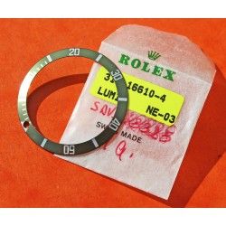 ◄█ 2003 RARE 16610 LV ROLEX BEZEL INSERT SUBMARINER DATE LIMITEE LUMINOVA DISQUE DE LUNETTE FADED █►