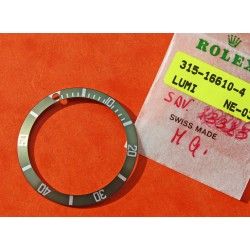 ◄█ 2003 RARE 16610 LV ROLEX BEZEL INSERT SUBMARINER DATE LIMITEE LUMINOVA DISQUE DE LUNETTE FADED █►