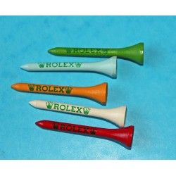 Authentique Rolex Golf Boite de 5 Tees 7 cm Rare