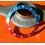 ROLEX VINTAGE 70's PATINATED BEZEL INSERT GRADUATED FADED PEPSI RED BLUE GMT MASTER 1675,16750 WATCH INLAY PART