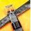 Vintage Bracelet 13mm Montres Dames Plastique Noir Swiss Made
