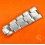 ROLEX BIG CROWN PARTIAL USED RIVETS LINKS 7205 for repair 70's Rivet 19mm band Daytona 6240,6241,6263,6262,6240,6239