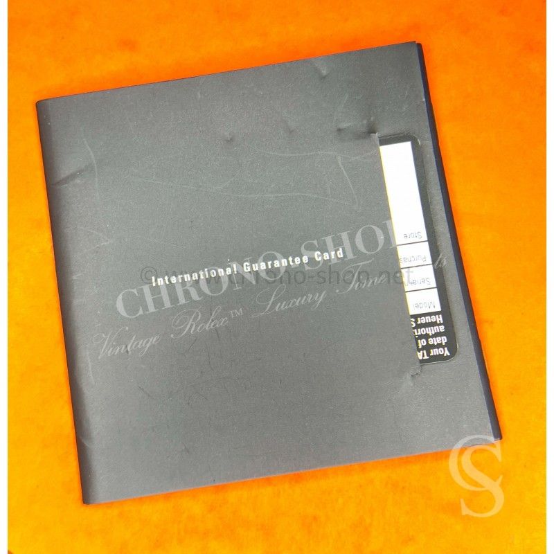 Carte De Garantie Internationale Pour Montres TAG Heuer - Neuf - Papeterie Officielle