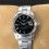 Rolex Preowned Repainted black color Oyster Perpetual Date 15000 vintages mens wristwatch Dial Ø27mm Cal 3035, 3135