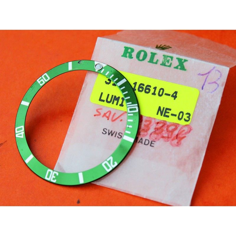 ☆★ Incredible Green Color Rolex Submariner date 16610 LV bezel insert inlay Stainless Steel ☆★ 