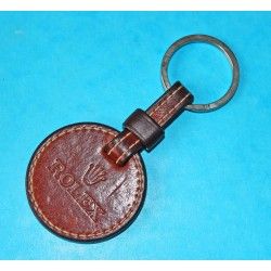 RARE PORTE CLEFS ROLEX GALETTE CUIR ECUSSON GOODIES ACCESSOIRES CLEFS DE VOITURES PORTE CLES