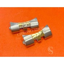 ROLEX GENUINE TUTONE 18K GOLD STEEL WATCH BRACELET END PIECE 455B 20mm X 2