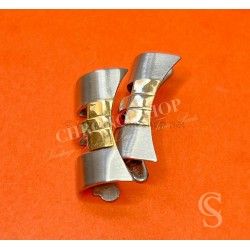 ROLEX GENUINE TUTONE 18K GOLD STEEL WATCH BRACELET END PIECE 455B 20mm X 2