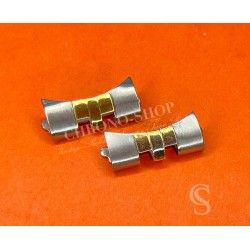 ROLEX GENUINE TUTONE 18K GOLD STEEL WATCH BRACELET END PIECE 455B 20mm X 2