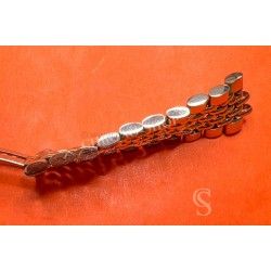 Vintage Collectible watch Ssteel Partial half bracelet part Beads of Rice 60's Heuer,IWC,Omega,Breitling,Vacheron