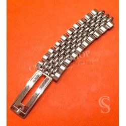 Vintage Collectible watch Ssteel Partial half bracelet part Beads of Rice 60's Heuer,IWC,Omega,Breitling,Vacheron