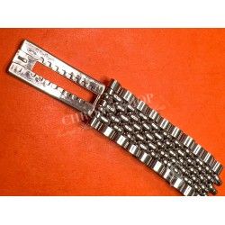 Vintage Collectible watch Ssteel Partial half bracelet part Beads of Rice 60's Heuer,IWC,Omega,Breitling,Vacheron
