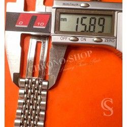 Vintage Collectible watch Ssteel Partial half bracelet part Beads of Rice 60's Heuer,IWC,Omega,Breitling,Vacheron