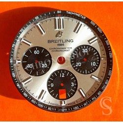 BREITLING GENUINE RARE WATCH DIAL CHRONOMAT B01 42mm PANDA BLACK SILVER REF AB0134101G1A1