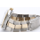 ROLEX RARE 60's EXTENDABLE TUTONE RIVETS / RIVITS LINKS BAND PARTS ROLEX ZEPHYR 1002,OYSTER PERPETUAL 1501,1502,1508,1503 34mm