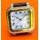 CARTIER SANTOS 1982 AUTHENTIQUE ALARME CLOCKS RÉVEIL PENDULETTE AVEC PAPIERS CARTIER