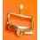 OMEGA 70's WRIST WATCH BIG LOGO OMEGA LEATHER STRAP BAND TIN TANG BUCKLE 16mm GOLD PLATED