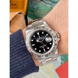 100% Authentic Rolex Explorer II 16570 Glossy Black Watch Dial SWISS MADE Cal 3185,3186