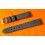 Vintage 19/16mm Watch Strap Handcrafted Leather Wristwatch black color Tin tang buckle yellow gold plated