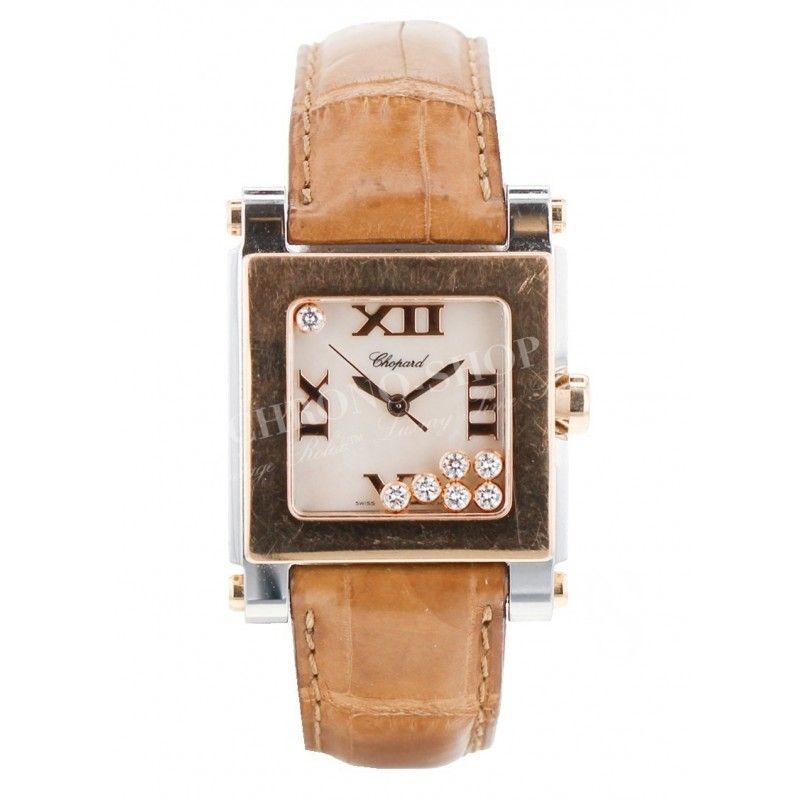 Bracelet Cuir Crocodile Marron Chopard – Largeur 23 Mm, Occasion, Pour Montre De Luxe