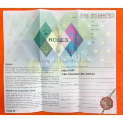 ROLEX VINTAGE & RARE 1986 GARANTIE PAPIER MONTRES ROLEX MODÈLE 69174 Ref 564.00.250.2.1986