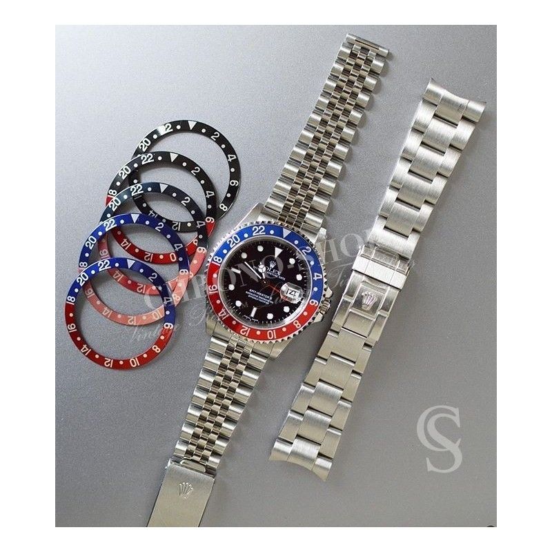 Rolex GMT Master 90's watch Faded PEPSI Dark Blue Red color S/S