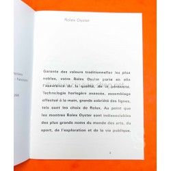 Rolex Authentic Instructions Manual French Booklet 2009 Oyster Perpetual,oyster Perpetual Date