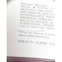 Rolex Authentic Instructions Manual French Booklet 2009 Oyster Perpetual,oyster Perpetual Date