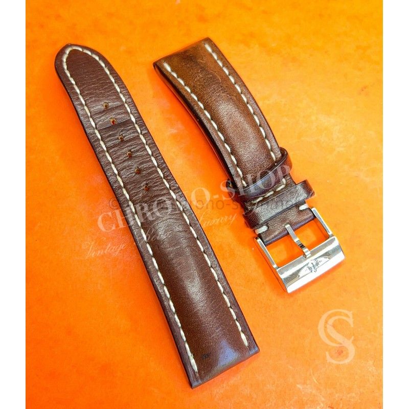 Breitling 443X 24-20mm AUTHENTIC BROWN NOVONAPPA CALFSKIN LEATHER