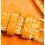 BREITLING RARE BRACELET CUIR ORANGE REF 217X DIM 18/16mm Ref RKLWB7 AVEC BOUCLE ARDILLON BREITLING