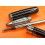 ST. Dupont's Large Ballpoint Pens black lacquer palladium finishes smooth full-grain leather case