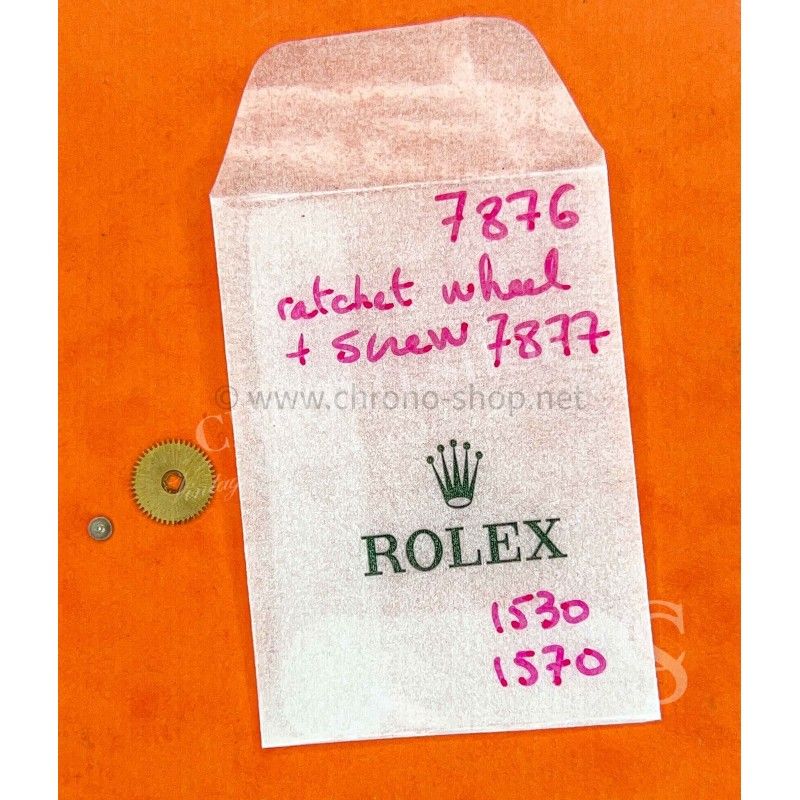 Rolex 7876,7877 vintage 70's Watch Ratchet Wheel Part and screw 1530-7876 Pre-owned Cal 1520,1530,1570,1560