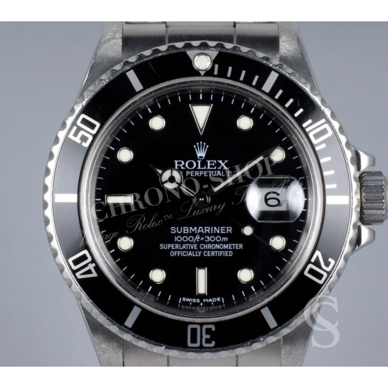 Rolex Submariner 16800 - Black Dial & Bracelet Strap