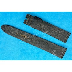 Rolex Original Vintage 70's used Lizard black color large scales Luxury Genuine Leather Watch Strap 19mm