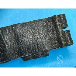 Rolex Original Vintage 70's used Lizard black color large scales Luxury Genuine Leather Watch Strap 19mm