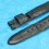 Rolex Original Vintage 70's used Lizard black color large scales Luxury Genuine Leather Watch Strap 19mm