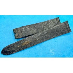 Rolex Original Vintage 70's used Lizard black color large scales Luxury Genuine Leather Watch Strap 19mm