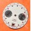 Vintage clock spare 60's Watch dial part 29mm chronograph Date 17 rubis incabloc black & white panda calibre Valjoux 7734