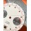 Vintage clock spare 60's Watch dial part 29mm chronograph Date 17 rubis incabloc black & white panda calibre Valjoux 7734