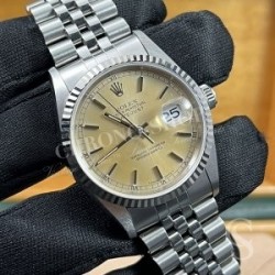 Rolex Original Vintage Datejust Oyster Perpetual 36mm 16233,16238,16234 Royal champagne Color Watch dial black Index